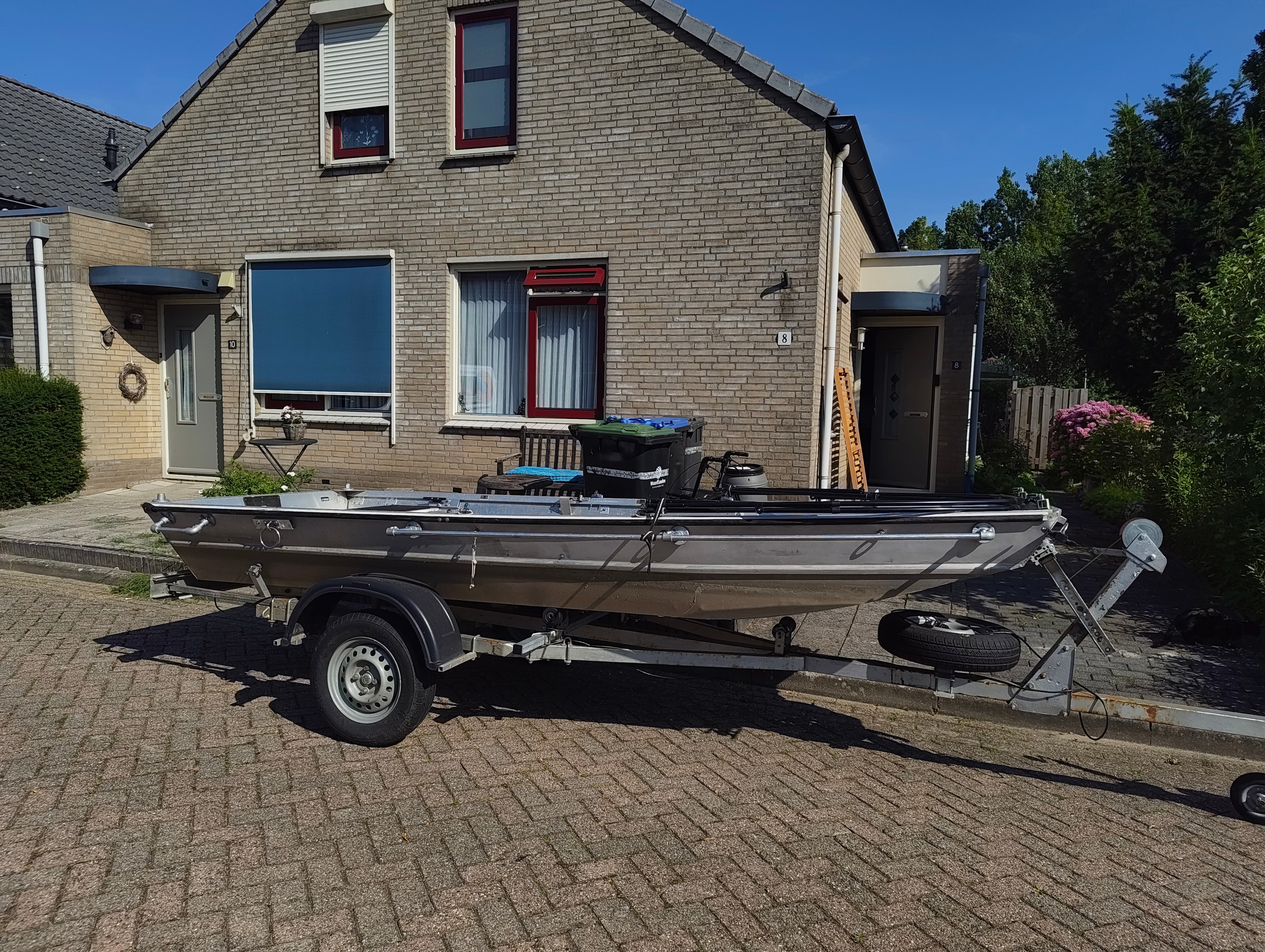Aluminium platbodem/karperboot