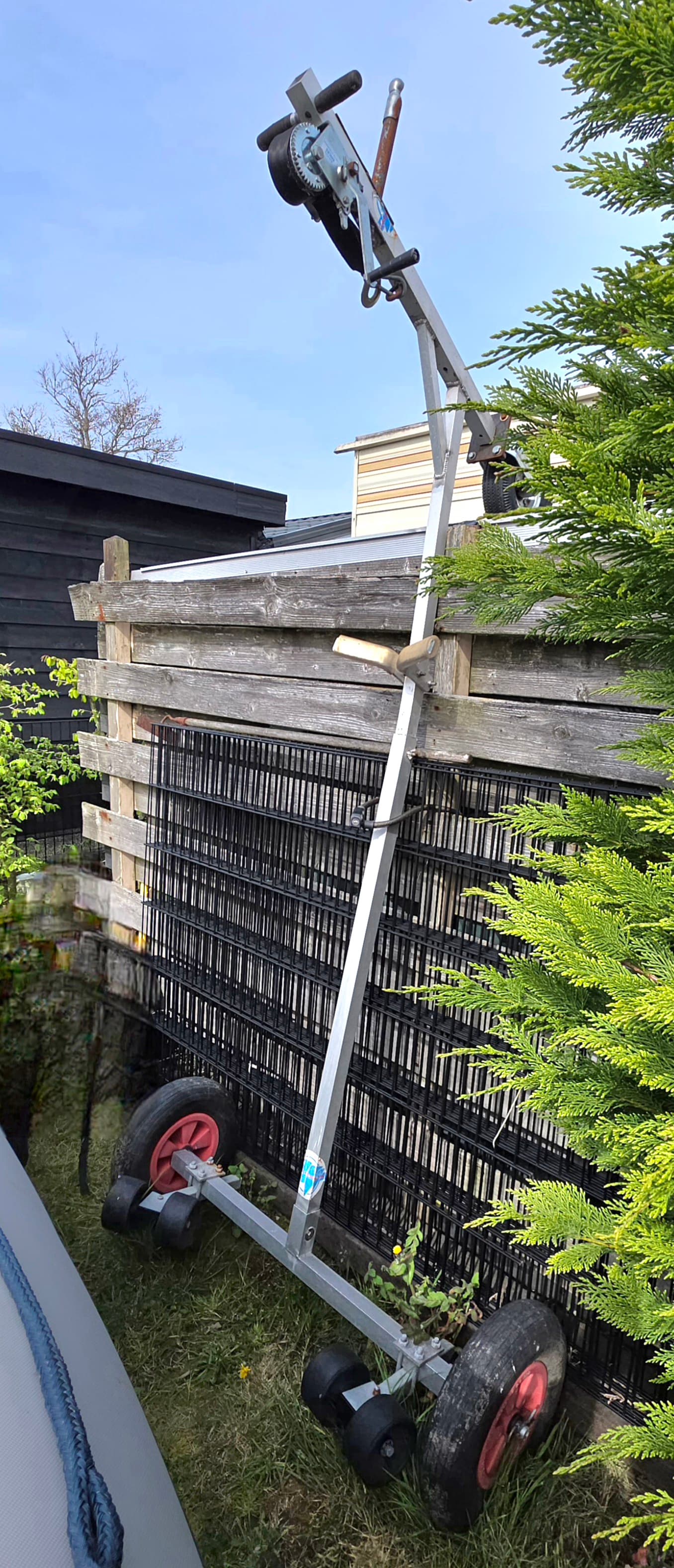 handtrailer /strandtrailer /boottrolly /hellingkar + nieuwe handlier + fietskoppeling - Afbeelding 1