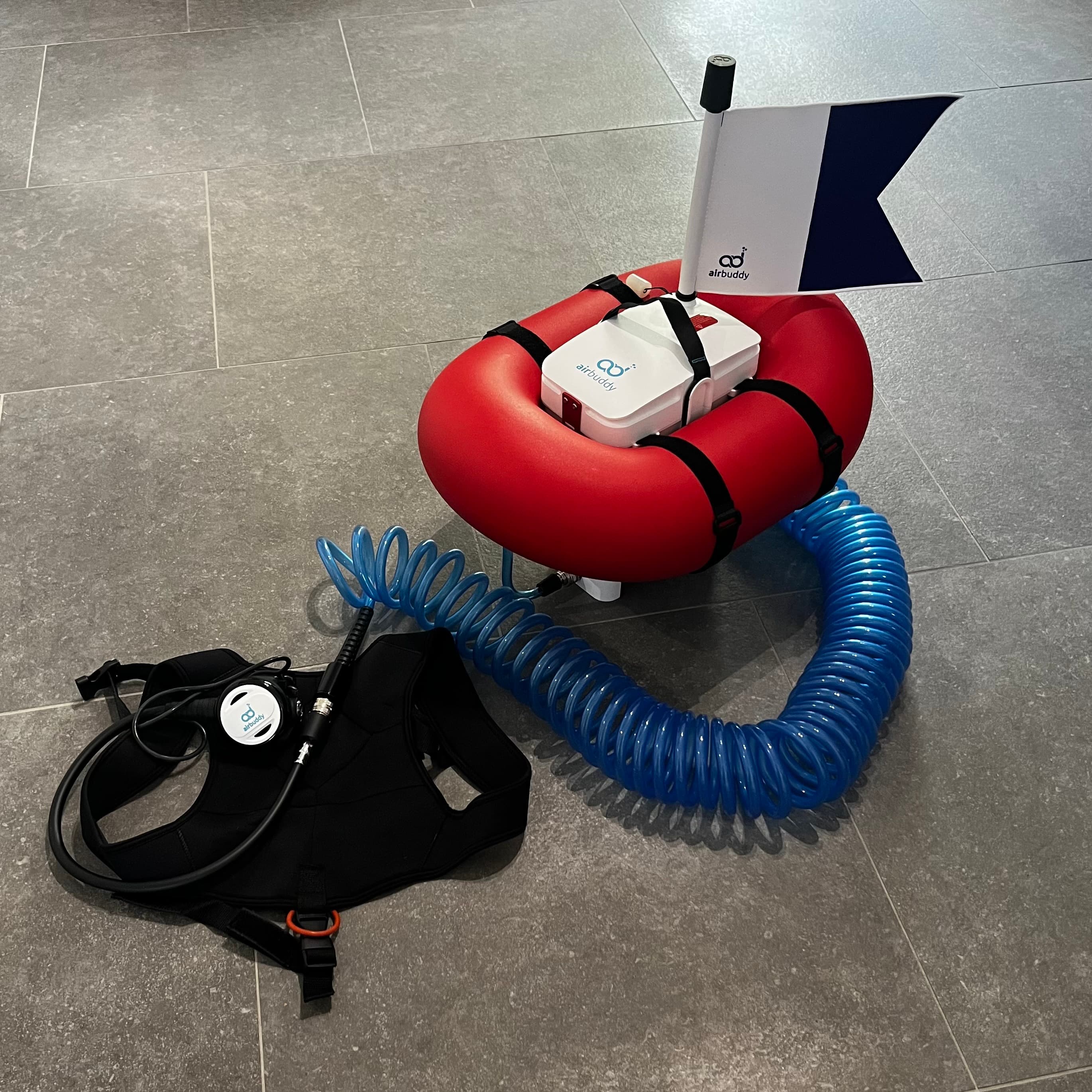 AIRBUDDY – DUIKSYSTEEM ZONDER DUIKFLES – COMPLETE SET - Afbeelding 1