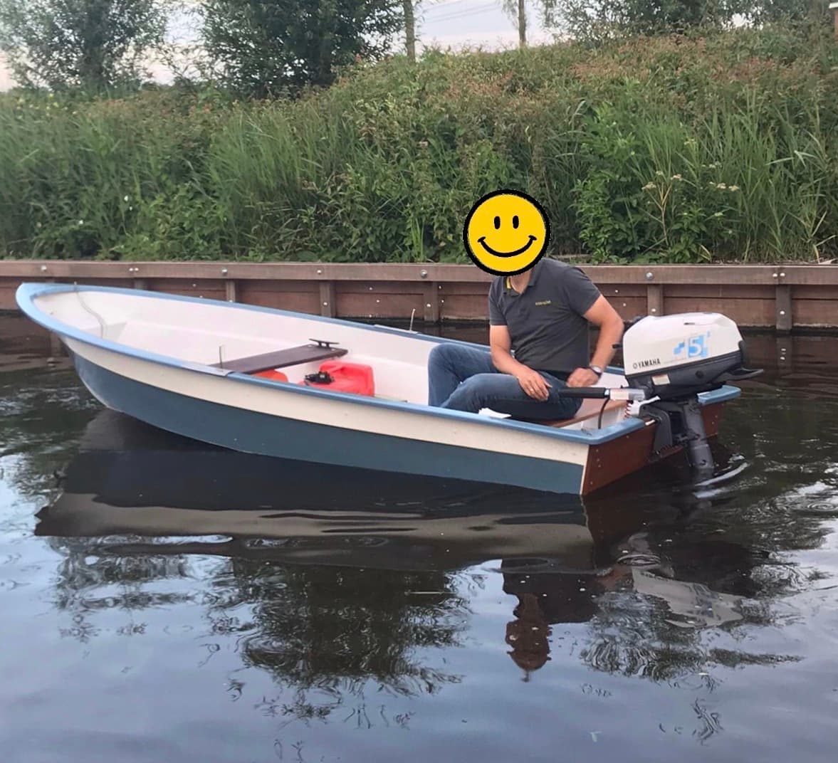 3,70m visboot met 5PK 4takt
