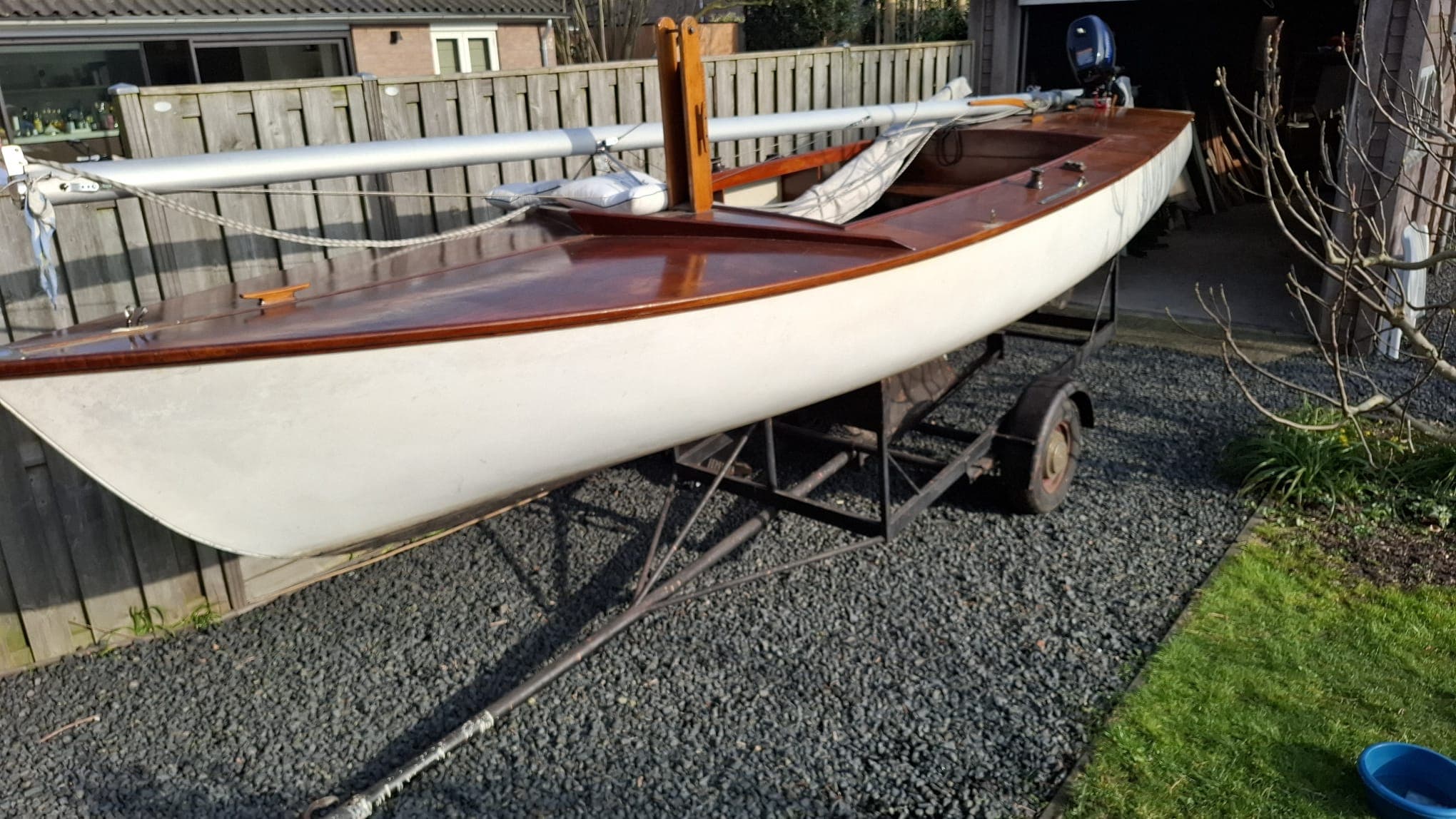 Zeilboot 7m + Tohatsu motor (2019 - zgan) 4pk + Trailer - Afbeelding 1